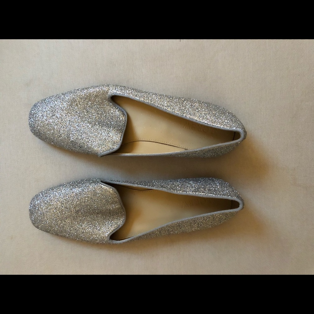 J Crew Glitter Flats